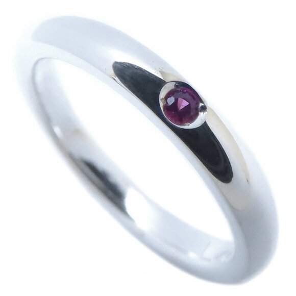 TIFFANY & Co. Tiffany Stacking Band Ring with Ruby and Elsa Peretti Sterling ...